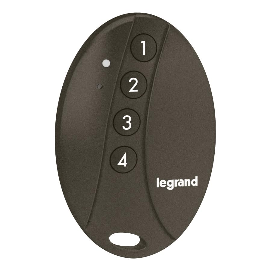 LEGRAND, Ręczny pilot zdalnego sterowania z 4 przyciskami, automatyka domowa..with netatmo, przełączanie świateł/rolet, wyszukiwanie scenariuszy, wskaźnik baterii LED, 067695
