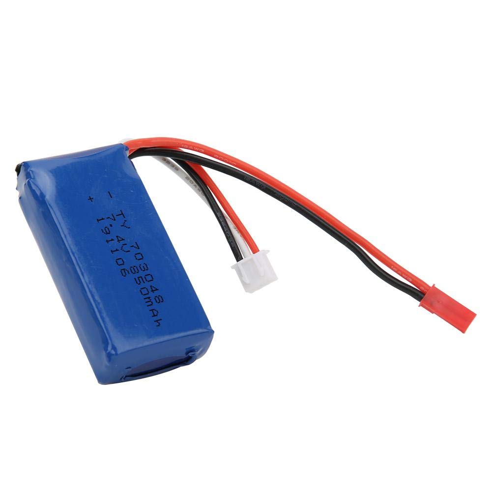 Batterie Rechargeable, 7.4V 850MAH Batterie de RC Jouet pour WLjouets V912 V262 V333 4CH Hélicoptère RC à Lame Unique