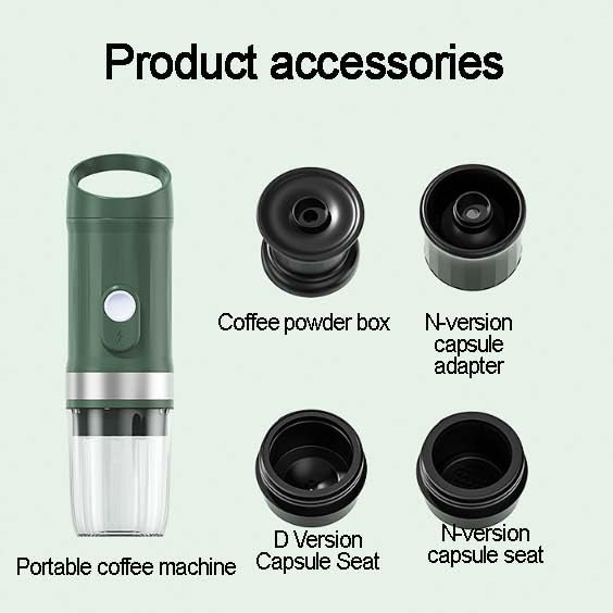 Cafetera portátil expreso inalámbrica con batería 80 mL miniatura 7