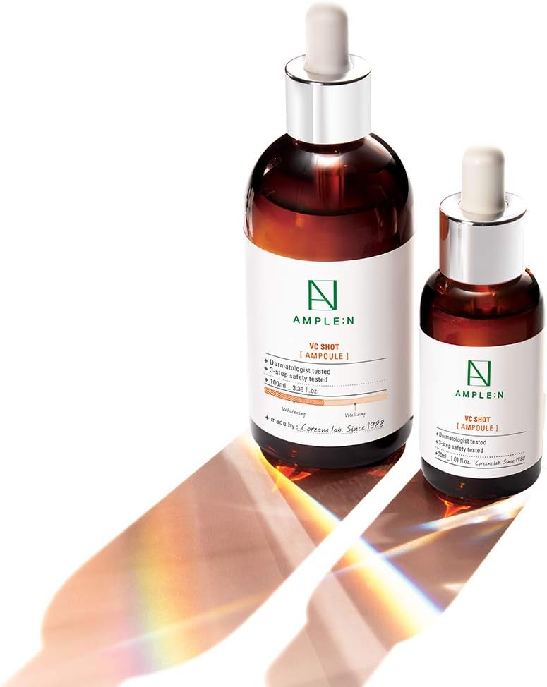 CORÉANA AMPLE:N VC Shot Ampoule 3.38 fl. oz. (100ml), Anti Aging Skin Clearing Facial Serum, Reduce Fine Lines, Sun Damage - Image 3