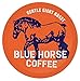 Blue Horse 'Gentle Giant' Original Coffee Pods, Medium Roast, 24ct Single Serve, Compatible with K Cups 2.0, Farm Fresh, Premium 100% Arabica Beans, Smooth Bold & Aromatic Flavor