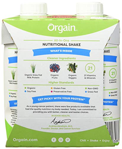 Orgain Organic Nutritional Shake Strawberries & Cream - 4 Ct #TOP2