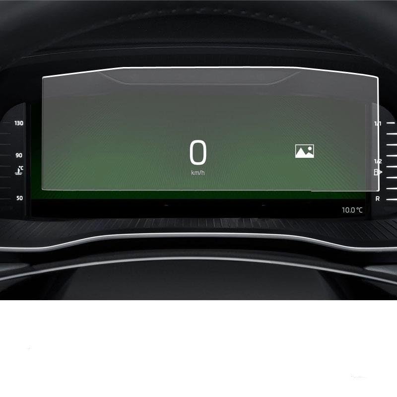 Film protection écran verre trempé anti-rayures pour compteur Skoda Octavia 2020