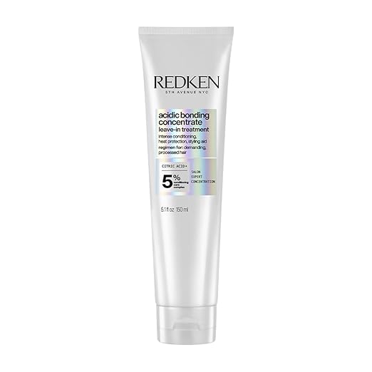 Redken Acidic Bonding Concentrate Leave In Conditioner With Citric Acid, 150 ml | Professional Bond Repair Treatment & Heat Protectant For Dry, Damaged, Coloured and Frizzy Hair | For Men & Women
