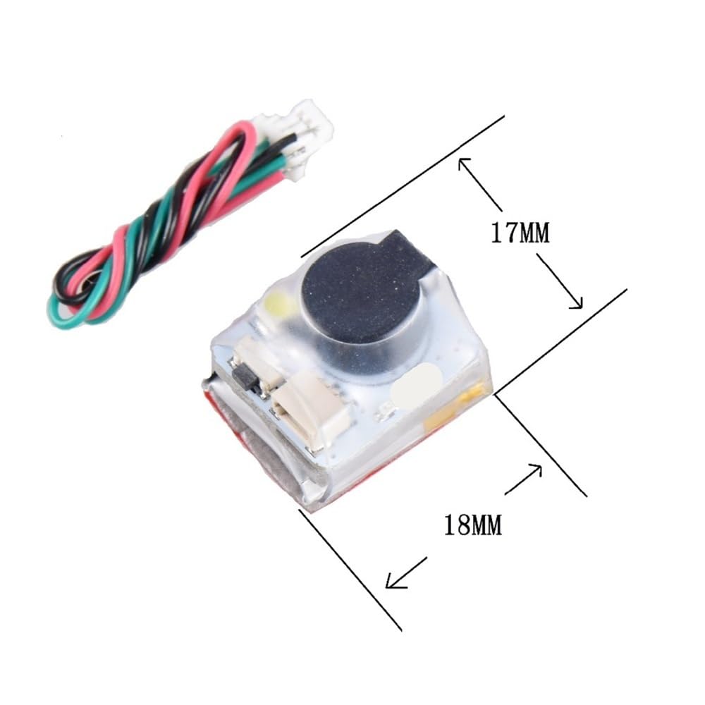 J42B S 5V Głośny brzęczyk 100dB z brzęczykiem LED, pasuje do kontrolera lotu drona wyścigowego FPV (2 szt.)