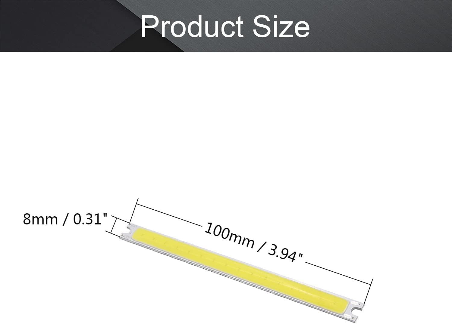 Othmro 1Pcs 100*8mm(L*W) 5W LED Chip Bulb Super Bright High Power, 110lm 6500K Aluminum LED Bulb Surface Mounted Devices Light Beads,Floodlight for Camper Light Bulb, Home Reading, Light Marine Lamps