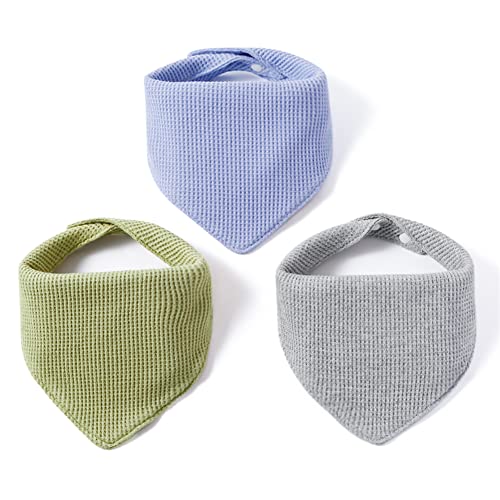 ベビー よだれかけ 三角スタイ 花びら ビブ 無地 女の子 男の子 涎掛け 唾液タオル 食事エプロン 口拭き 綿100% 柔らかい 保育園 出産祝い 新生児用 3枚セット
