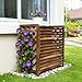 Copri Condizionatore Da Esterno Legno Marrone Copricondizionatore per Esterno in Legno Anti-Corrosione Supporto per Fiori Grande Copertura Condizionatore per Scopi Decorativi Balcone(86x35x80cm) immagine