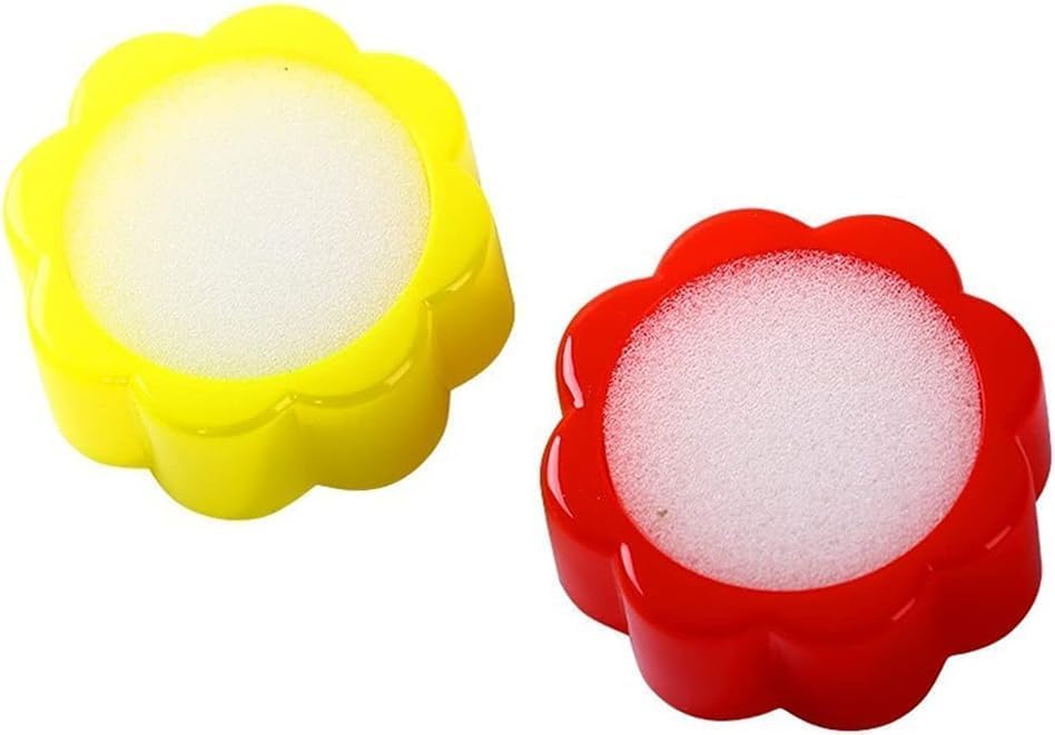 2Pcs Finger Wet Sponge, Professional Fingertip Moistener Finger Moistener Flower Shape Finger Wet Sponge Cup for Fingers Counting Money Papers Bills Documents