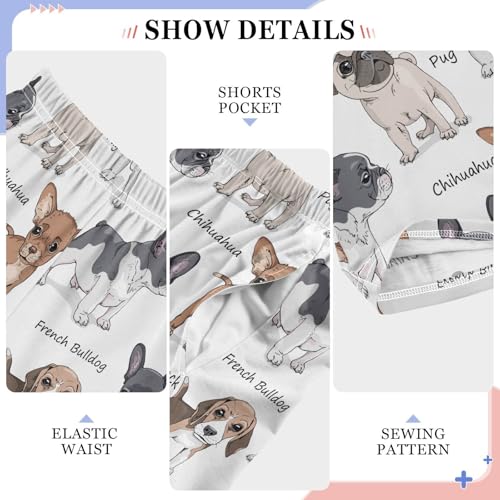 Jack Russell Terrier Boys Long Pants Soft Trousers Elastic Waist Kids Lounge Bottoms with Pockets S-XL4