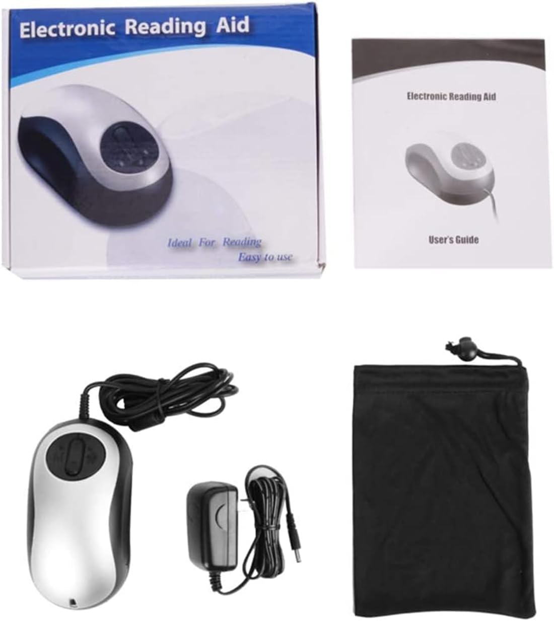Ayuda electrónica para la Lectura con Baja visión, Lupa Digital portátil con Forma de ratón, 10 Modos Color y congelación d imágenes para Personas con discapacidad Visual, Regalo para Padres
