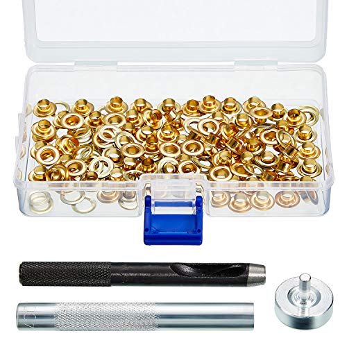 Kit d'outils pour œillets dorés Pangda de 1,27 cm de diamètre avec coffret de rangement durable