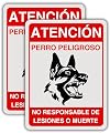 LEIASA | Cartel Perro Peligroso - 21x28 cm…