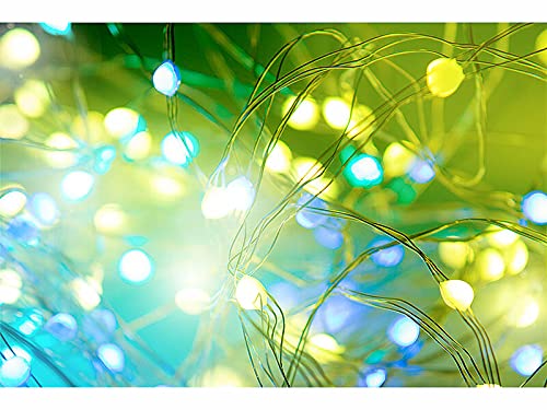 Luminea Home Control Lichterkette dimmbar: 4er RGB-LED-Lichterdraht mit Musik-Steueurung, WLAN und App, USB, 5 m (Lichterkette WiFi, WiFi-RGB)