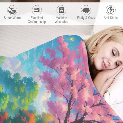 Couverture paysage de qualité supérieure, chaude et douce pour le lit