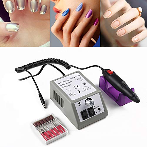 Electric Nail Drills Portable,Nail Drill Machine,Manicure Nail Drill File Set Professional,Low Noise Vibration,20000rpm Manicure Pedicure Acrylic Gel Nails Polisher Tools Design for Home Salon Use