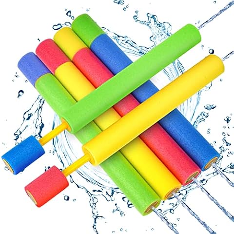 Kiztoys Wasserpistole Kinder Schaumstoff, 6 Stück Wasserpistolen Set Cover
