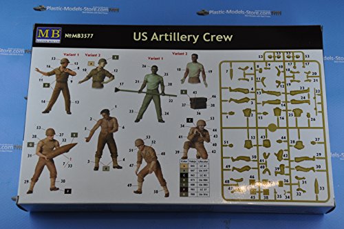Masterbox Us Artillery Crew 6 Fig Wwii 1/35 Master Box 3577 #TOP2