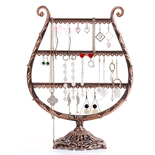 YB&GQ Antique Earring Holder,11 Inch Tall Earring Display for Girls Women Jewelry Tree,3