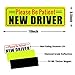 SINGARO New Driver Magnet for Car, 3Pcs Magnetic Reflective Novice Driver Stickers, Car Exterior Accessories, New Driver Vehicle Safety Signs（Black&Red）