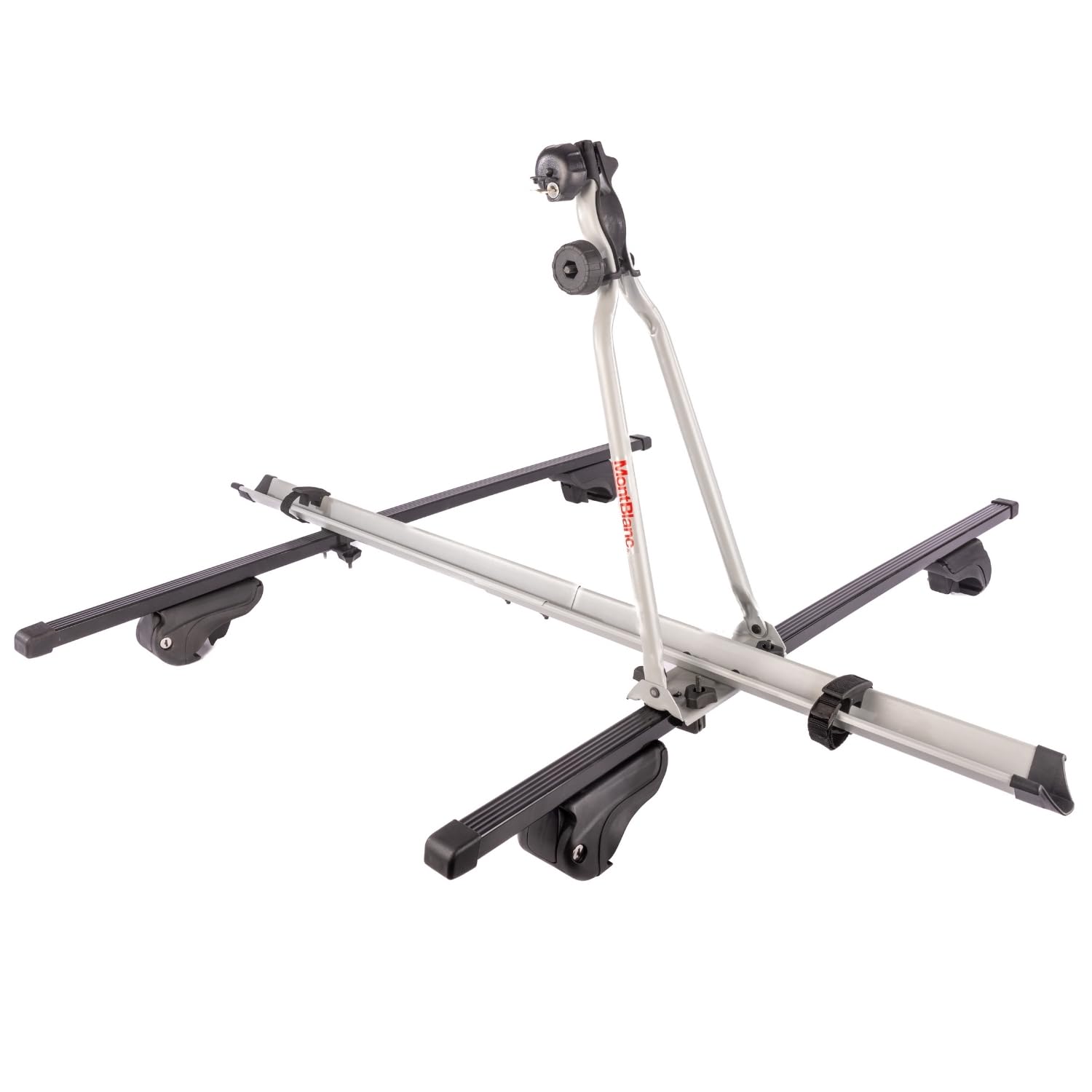 Mont Blanc Porte-vélo de Toit Roof Ride XXL Acier - 1 Vélo, Charge 15 kg | Support vélo sur barres de toit, universel (barres acier/alu). 1 vélo, charge 15 kg, verrouillage intégré.