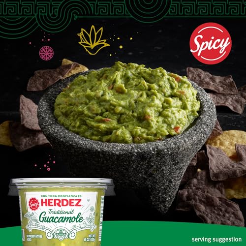 HERDEZ Traditional Spicy Guacamole, 15 oz Tub– Gluten Free, Kosher, Authentic Mexican, Creamy & Spicy Guacamole for Mexican Dishes - Thumbnail 4