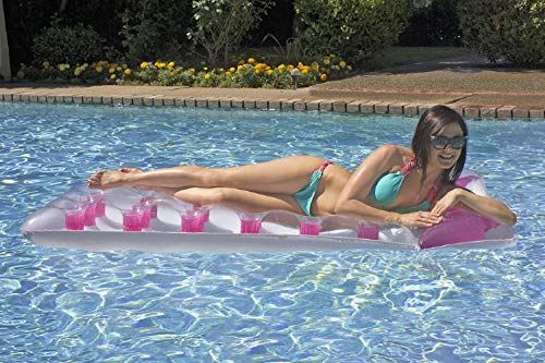 Image of Poolmaster Classic French Pocket Inflatable Swimming Pool Mattress Float for Adults