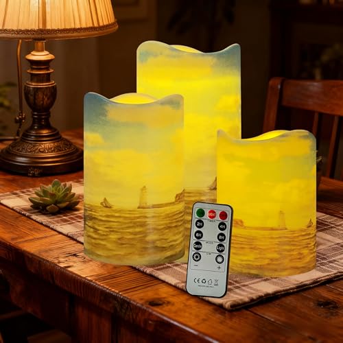 Bougies piliers LED vacillantes à télécommande pour un éclairage ajustable