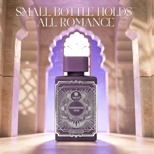 Image of A CENTER RIS Gs Oud Purple Fragrance For Men Eau de Parfum 3.4 Fl Oz | Woody Aromatic Floral Oud | Saffron Candied Rose Cologne | Daily Use Spray Gift