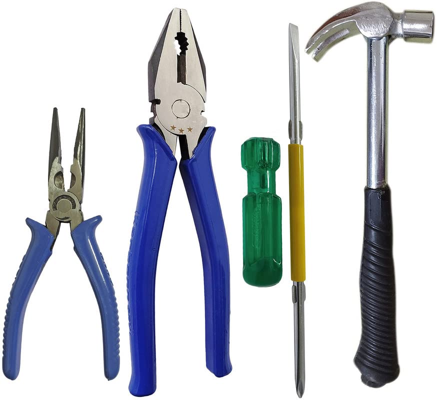 Inditrust Heavy duty Plier Blue Claw Hammer 2in1 Screwdriver and Nose Plier set Hand Tool Kit (B0C38XJF7D) Amazon Price History, Amazon Price Tracker