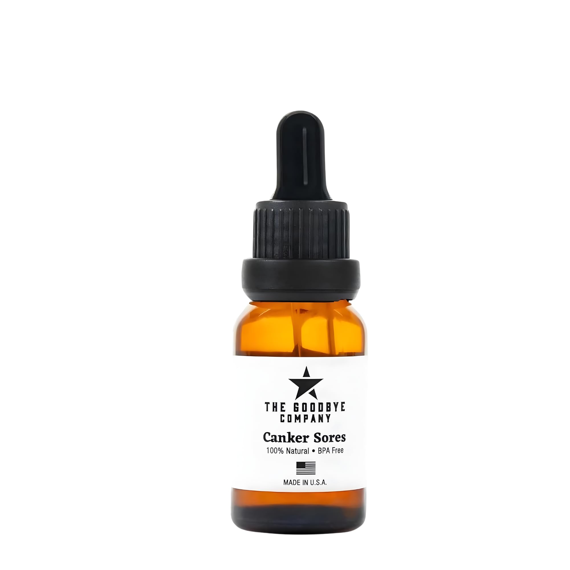 The Goodbye Company Organic Canker Sore Relief Serum, Vegan 15mL - Fast Natural Pain Healing, Gentle Mouth Ulcer Soothing with Clove, Cilantro & Lavender, Chemical-Free, Crafted in USA