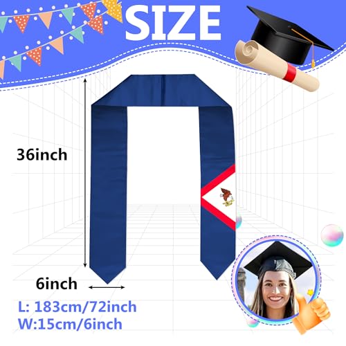 American Samoa Flag Graduation Stole Sash, American Samoa Flag Graduation Shawl Sash Stole Wraps Scarf For International Study Pride Women Men2