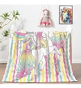 Inneroam Unicorn Blanket Gifts for Girls-50 * 60" Fleece Throw Blankets for Girls Kids Baby Showe...