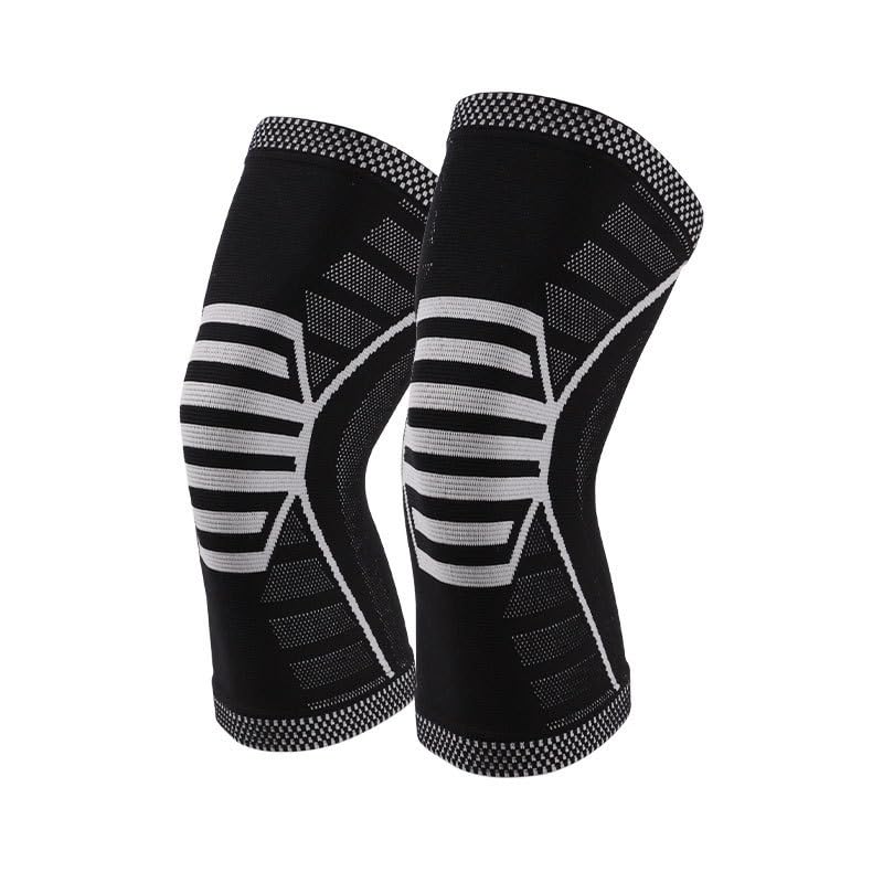 Exercise, protection Sports Woven Knee Pads for Men Women Outdoor Nylon Knee Pads Breathable Protective Gear for Fitness, cycling, running, playing football(Medium)