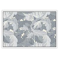 SIGNWIN Framed Canvas Wall Art Floral Pattern Canvas Prints Home Artwork Decoration for Living Room,Bedroom - 16x24 inches