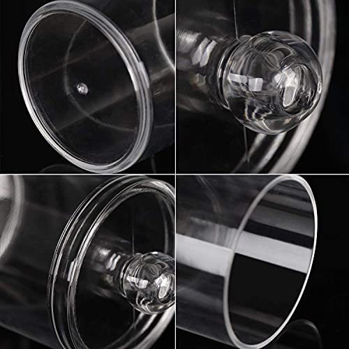 Image of Tbestmax 3 Pack Plastic Cotton Swab Ball Pad Holder, 10 Oz Bathroom Organizer, Qtip Apothecary Jar Clear Container Dispenser