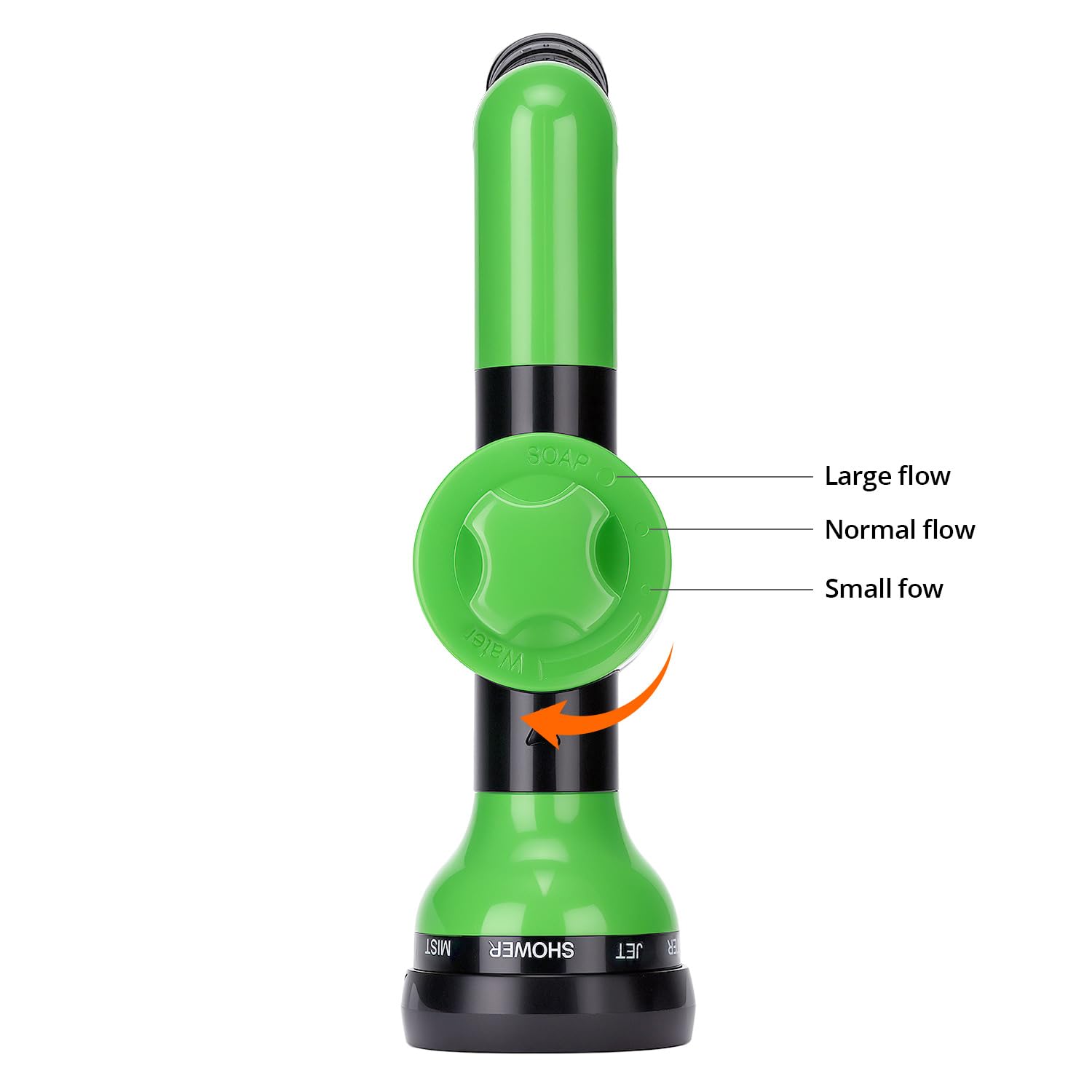 QWORK® Zraszacz ogrodowy, wąż wysokociśnieniowy, dysza natryskowa z 8 regulowanymi wzorami i dozownikiem mydła, do mycia samochodu, pod prysznic zwierząt domowych, podlewania roślin