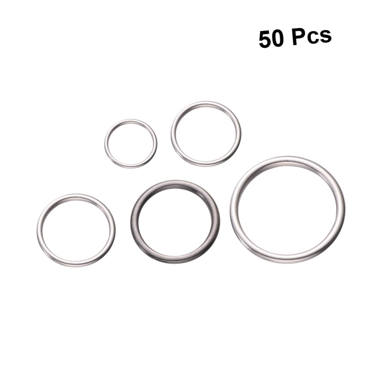 NUOBESTY Kit Per La Creazione Di Gioielli in Metallo 2 Set 5 Misure Robusti E Rotondi Con Chiusura A Scatto Per Lartigianato Di Gioielli 50 Pezzi * 2