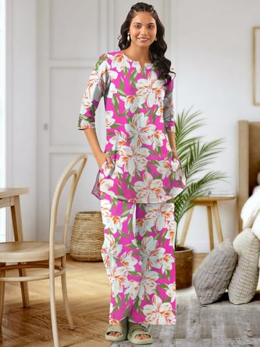 Image of Tee Projekt Cotton Ethnic Wear Co Ord Set for Women | Festive Co Ord Set for Women