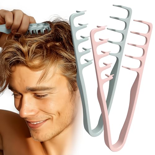 Textur Kamm 2 Stück Styling Kamm Volumen Mit Styling Zahnkamm Für Pflege Volumen Für Die Haarwurzeln Mit Ponyansatz Pflegen,Lifting Haarwurzeln Haarbürste für Männer und Frauen