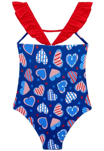 Image of DAXIANG Girls Ruffles One Piece Swimsuits Quick Dry Beach Sport Swimwear Toddler Kids Mermaid Unicorn Bathing Suit 4-10 Years
