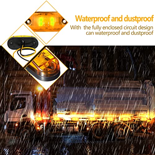 Image of Tallew 10 Pcs 2.5 Inch LED Trailer Side Marker Lights, Amber