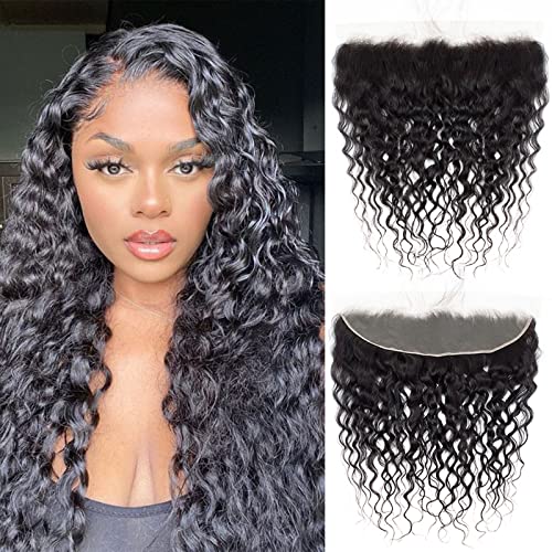 Water Wave Lace Frontal 13x4 Ear to Ear Lace Frontal Closure Wet and Wavy 100% Unprocessed Brazilian Virgin Remy Human H