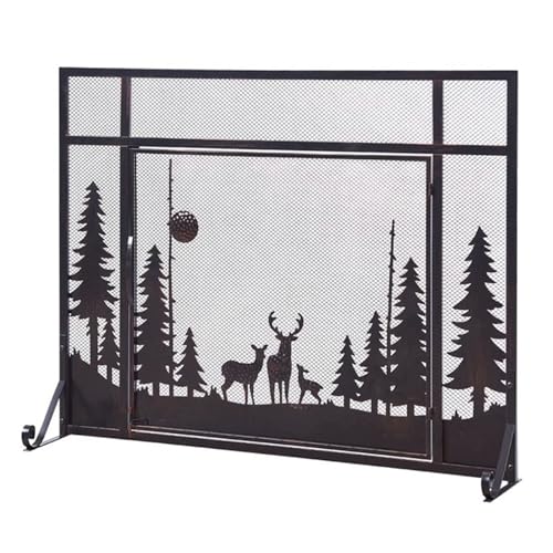 Pantalla para chimenea decorativa negra y fire guard para estufa 3