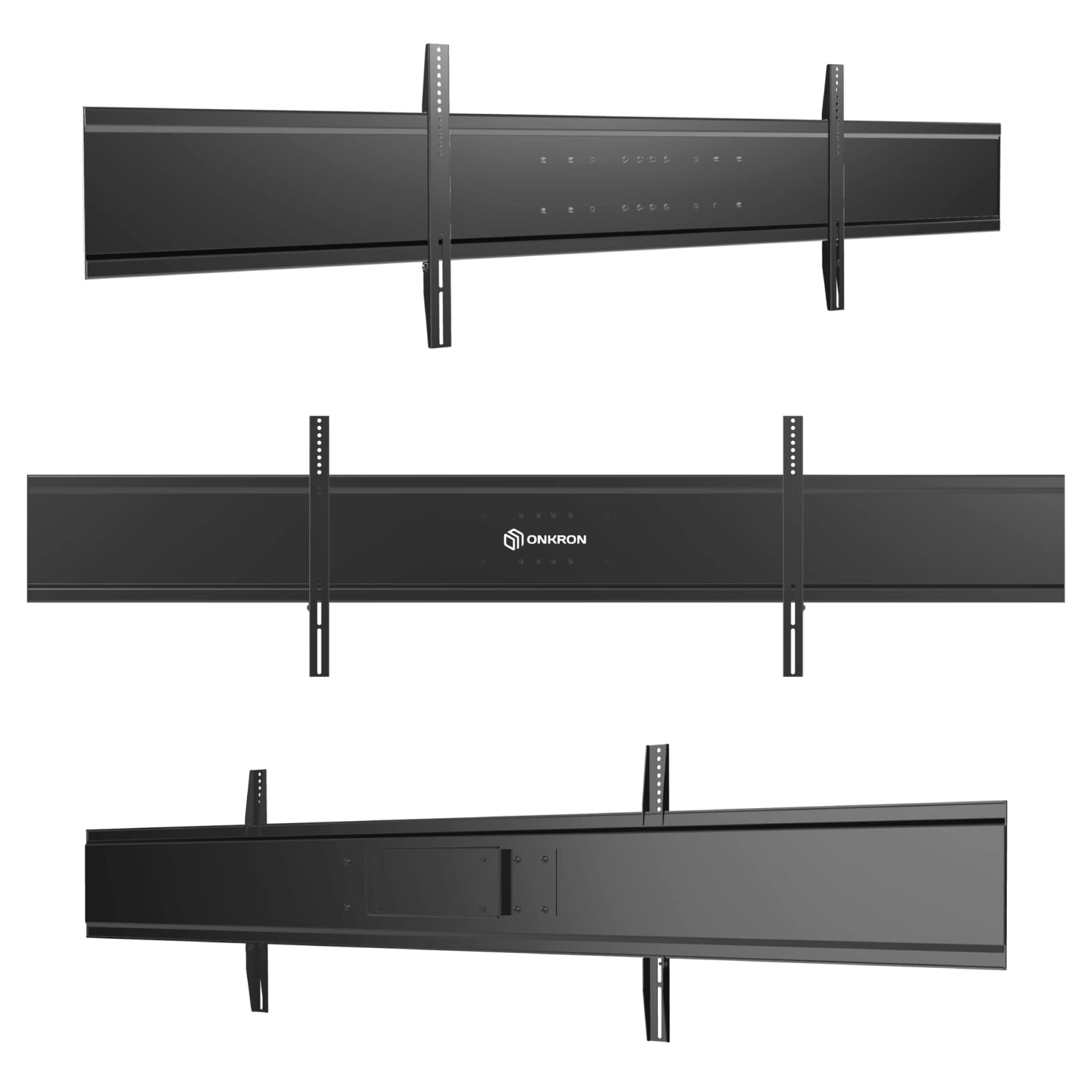ONKRON Supporto doppio VESA per schermi LCD LED OLED 4K Flat Curvi da 40-65 pollici fino a 44,9 kg ciascuno – Adattatore doppio schermo per mobile TV Stand TS1881 VESA compatibile fino a 600x400