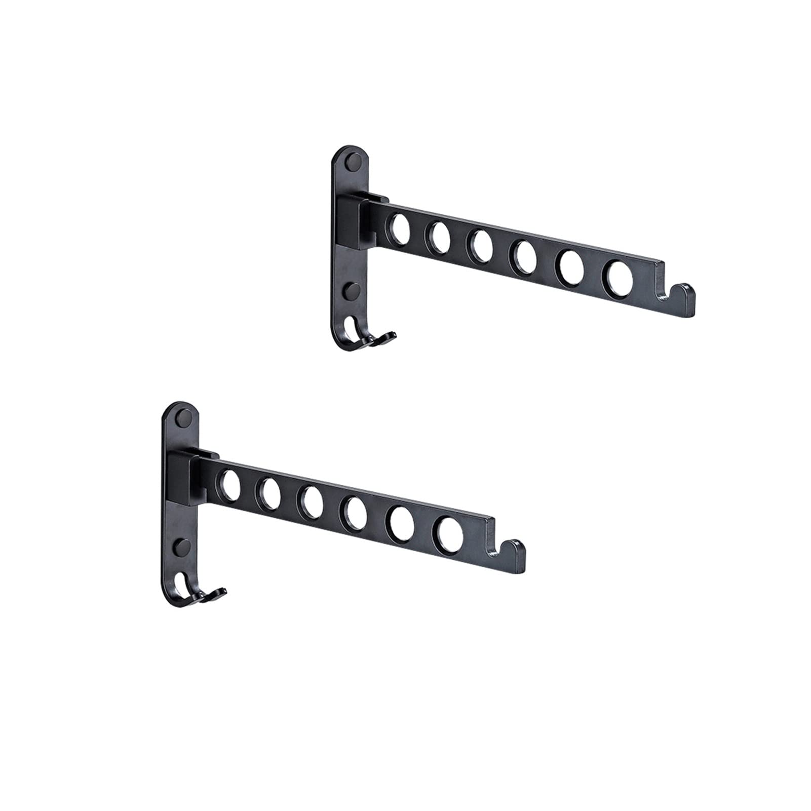 SBZIOJHDR clothes airer， Folding Clothes Drying Rack Black Hanger Foldable Wall Racks(2pcs)