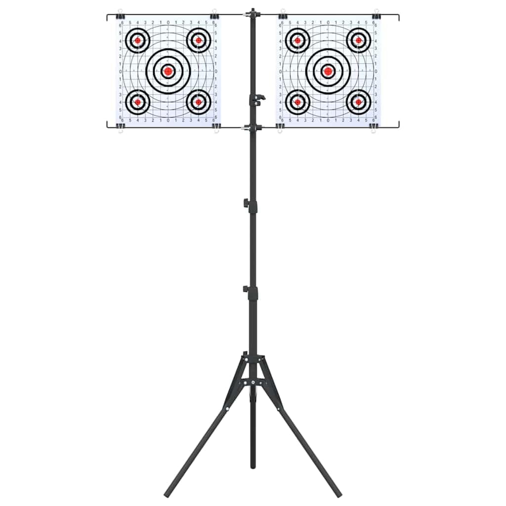 Supporto per bersaglio per esterni, 82,5 x 51 x 150 cm, in metallo, pieghevole, regolabile in altezza