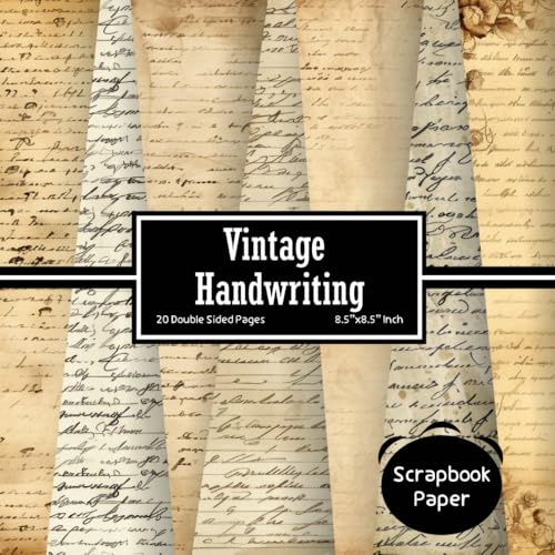 Vintage Handwriting Scrapbook Paper: Double Sided Craft Paper for Gift Wrapping, Great For Craft Projects, Scrapbooking Paper, DIY Junk Journaling and ... (Old Script Paper) Paper Size 8.5" x 8.5" image 2