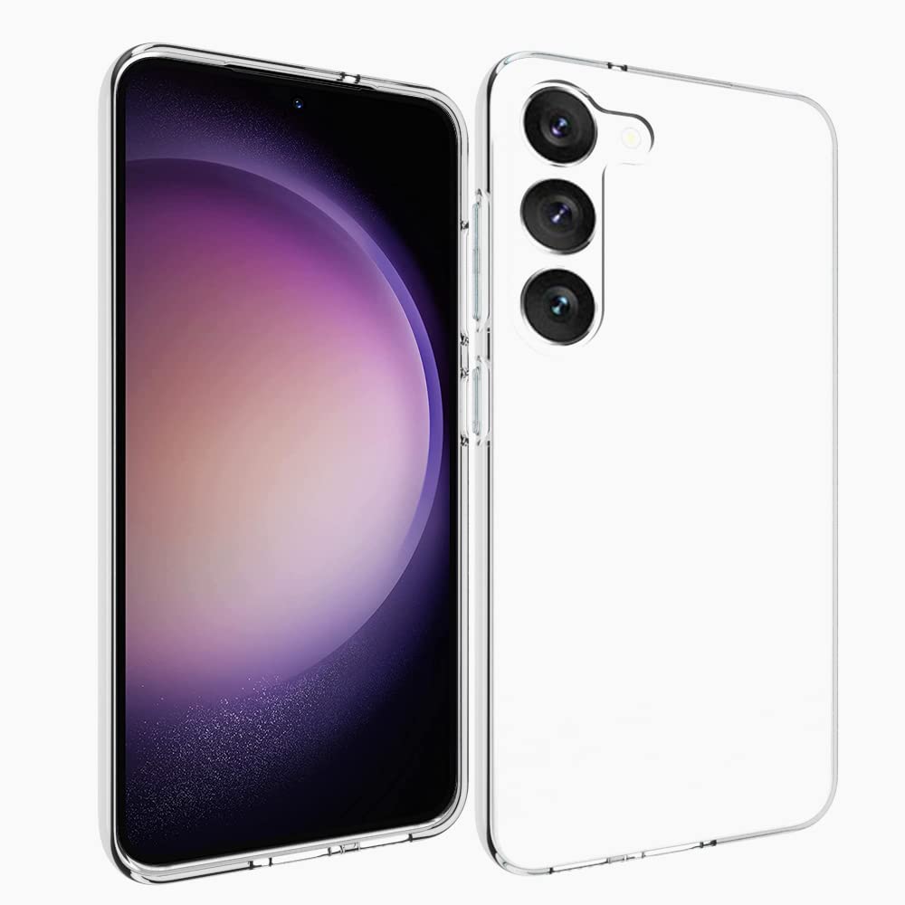 KEEPCA Galaxy S23 5G Case Clear,Slim Thin Soft Silicone Flexible TPU Skin Shockproof Anti-Scratch Protective Cases Cover for Samsung Galaxy S23,Crystal Clear