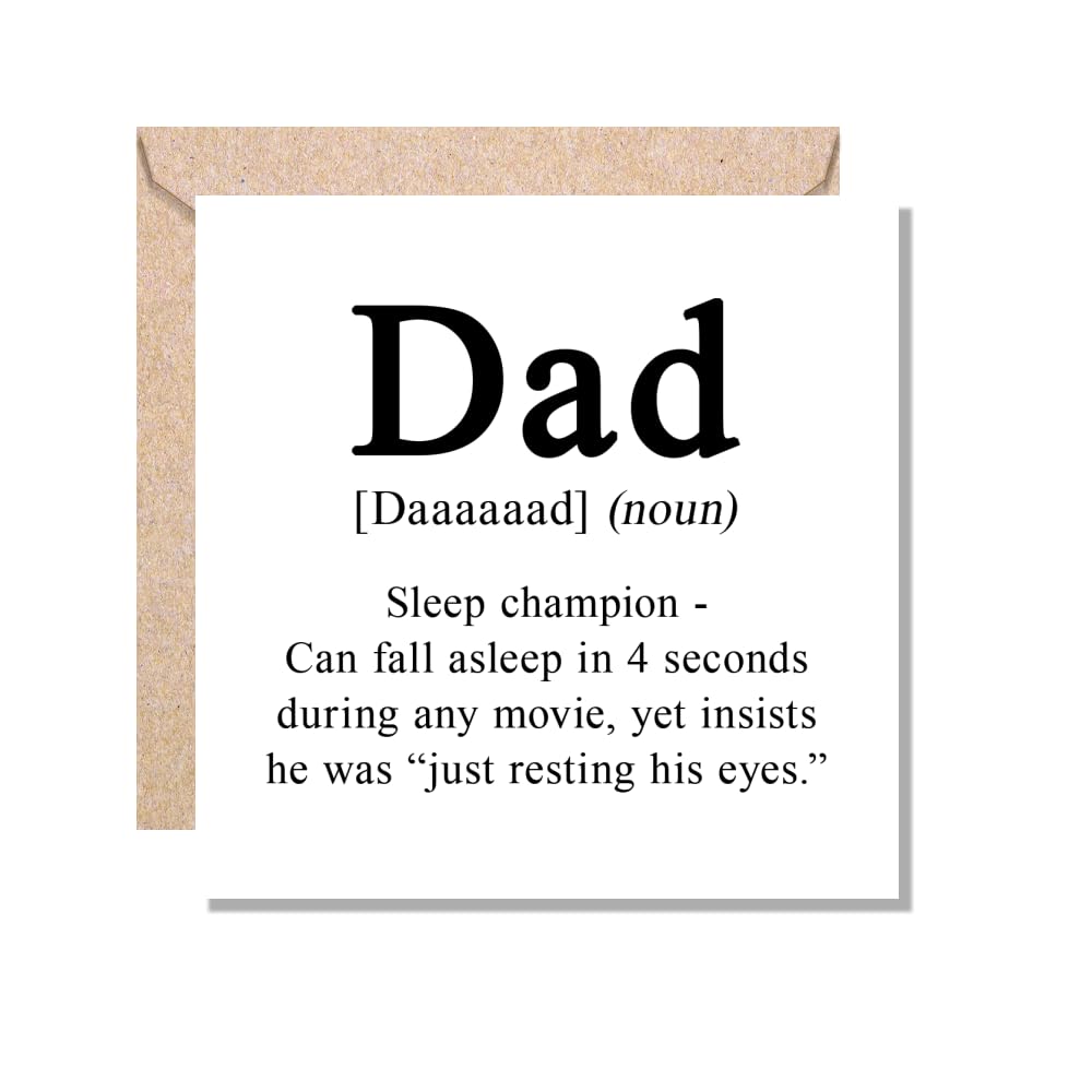 MUGGZ - Sleep Champion - Card - I was Just Resting My Eyes - Dad Dictionary Definition